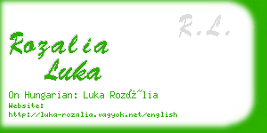 rozalia luka business card